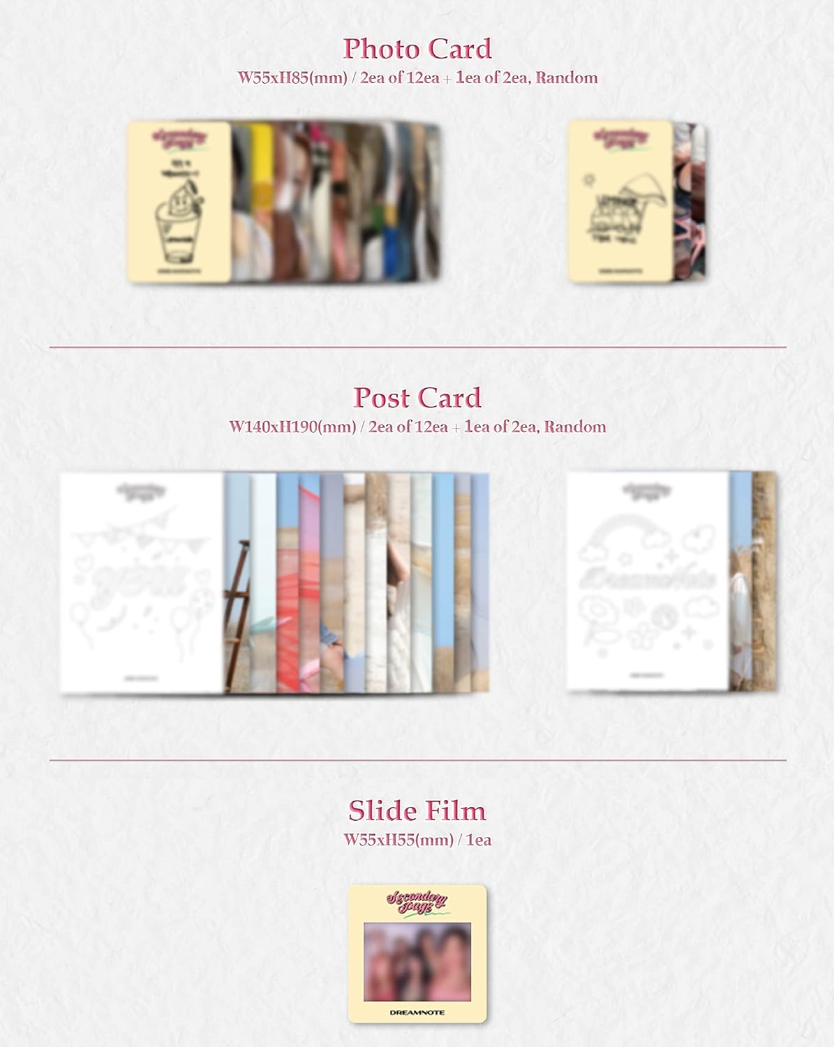 Secondary Page - incl. 44pg Booklet, 3 Photocards, 3 Postcards + Slide Film