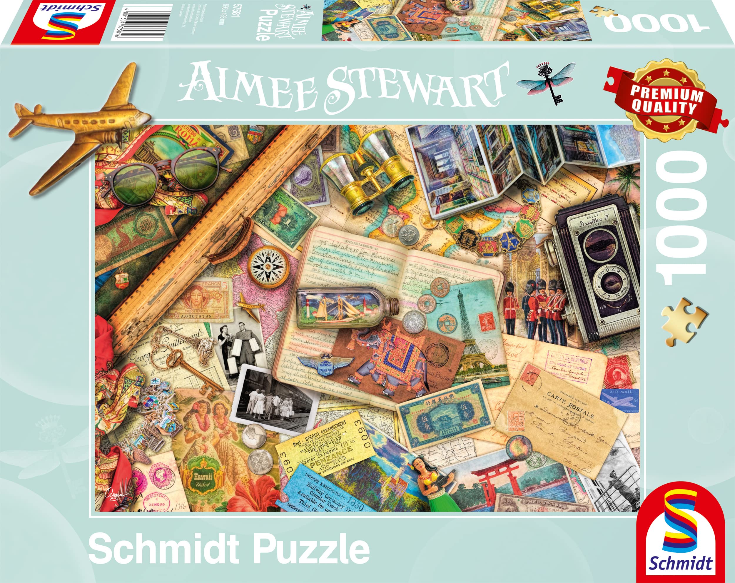 Schmidt | Aimee Stewart: Travel Memories (1,000 pieces) | Jigsaw Puzzle | Ages 12+