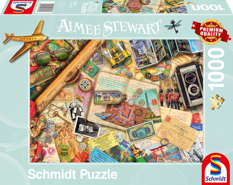 Schmidt | Aimee Stewart: Travel Memories (1,000 pieces) | Jigsaw Puzzle | Ages 12+