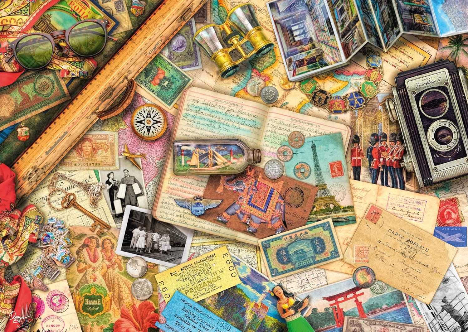 Schmidt | Aimee Stewart: Travel Memories (1,000 pieces) | Jigsaw Puzzle | Ages 12+
