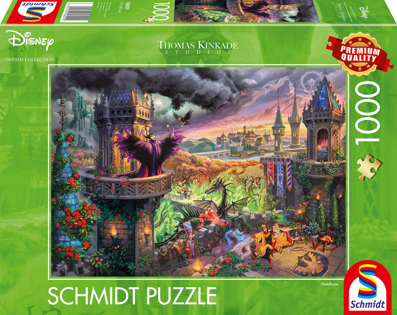 Schmidt Spiele 58029 Thomas Kinkade, Disney, Maleficent, 1000 Teile Puzzle, Normal