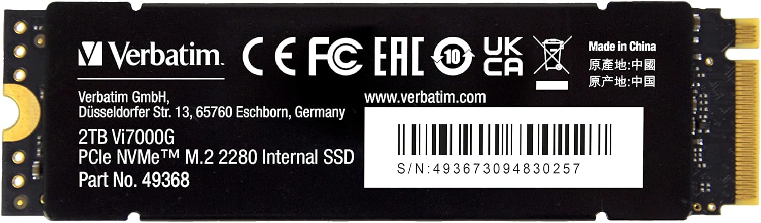 Verbatim Vi7000 PCIe NVMe M.2 SSD 2TB