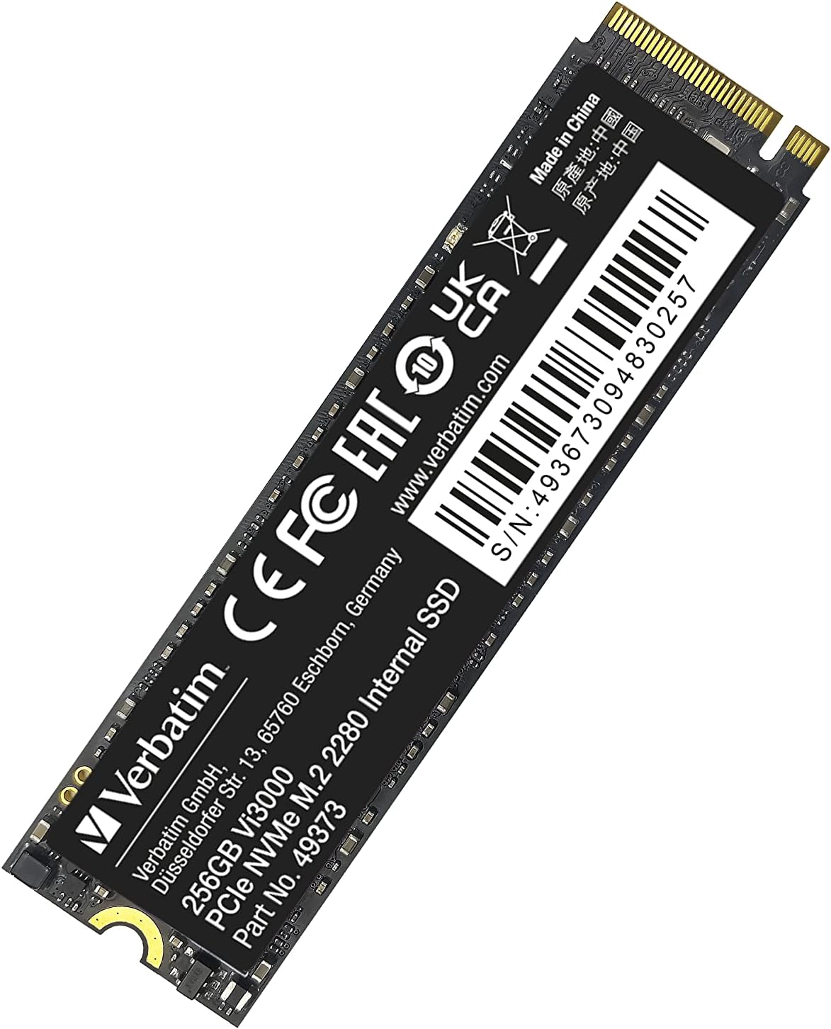 Verbatim Vi3000 PCIe NVMe M.2 SSD 256GB