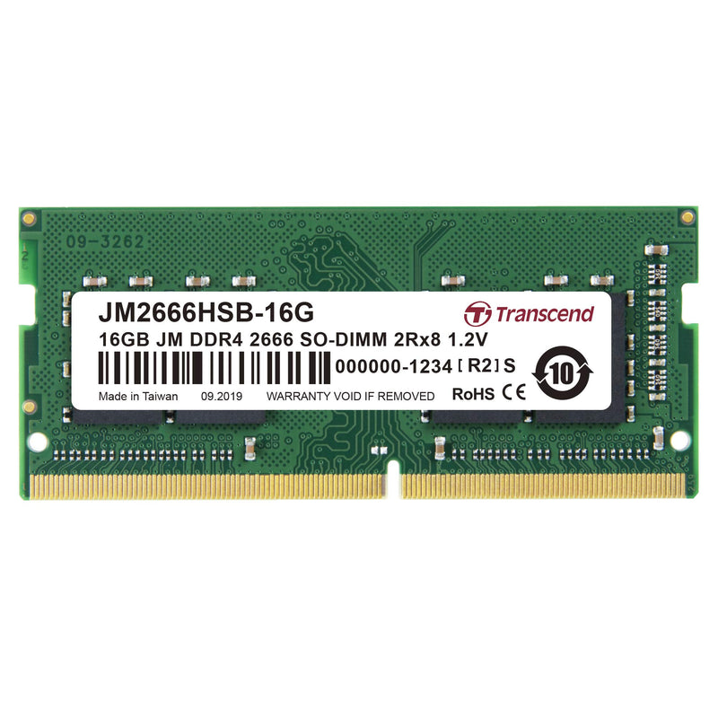 Transcend JM2666HSE-16G | DDR4-2666 Unbuffered SO-DIMM 16GB