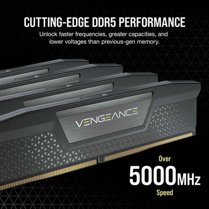 Corsair VENGEANCE DDR5 RAM 16GB (2x8GB) 5200MHz CL40 Intel XMP iCUE Compatible Computer Memory - Black (CMK16GX5M2B5200C40)