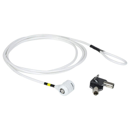 Mobilis Security Cable Keyed - Compatible with Pass Key - Steel - Length: 1.8 m - Diameter 4 mm - White/Silver