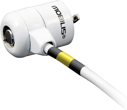 Mobilis Security Cable Keyed - Compatible with Pass Key - Steel - Length: 1.8 m - Diameter 4 mm - White/Silver