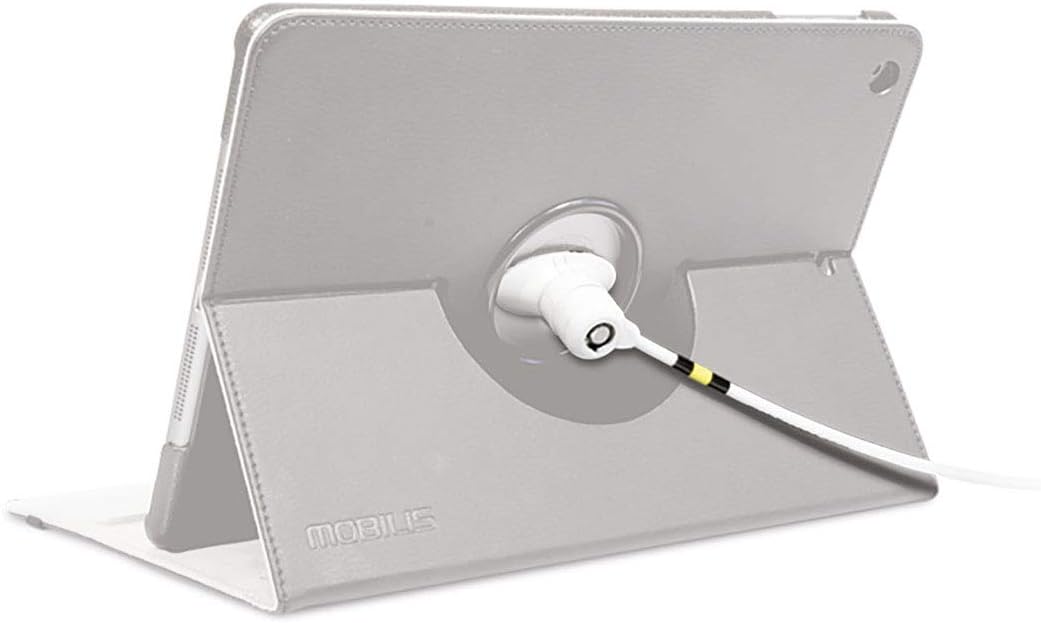 Mobilis Security Cable Keyed - Compatible with Pass Key - Steel - Length: 1.8 m - Diameter 4 mm - White/Silver