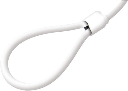 Mobilis Security Cable Keyed - Compatible with Pass Key - Steel - Length: 1.8 m - Diameter 4 mm - White/Silver
