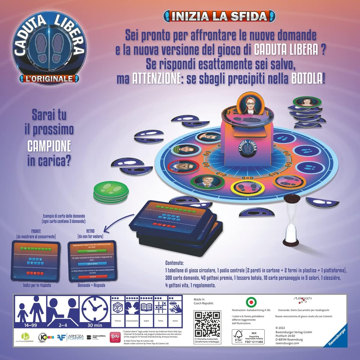 Ravensburger - Caduta Libera nuova edizione Gioco di Società, 2-4 giocatori, 14+ Anni