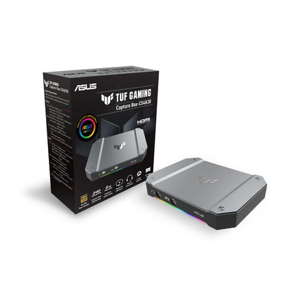 ASUS TUF Gaming Capture Card CU4K30 (4K60 HDR Passthrough, 4K30 Capture, USB C 3.2, Audio / Controller Inputs, Certified for OBS™, Ultra Low Latency, PS4 / PS4 Pro / PS5, Xbox One / Series X / S
