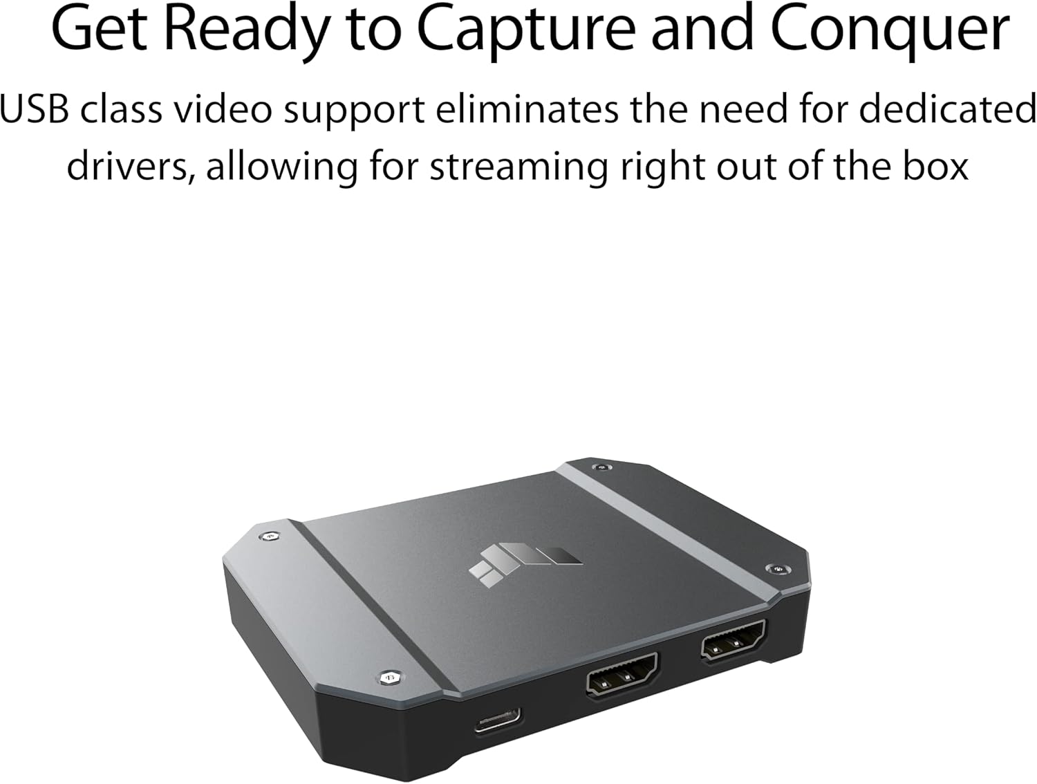 ASUS TUF Gaming Capture Card CU4K30 (4K60 HDR Passthrough, 4K30 Capture, USB C 3.2, Audio / Controller Inputs, Certified for OBS™, Ultra Low Latency, PS4 / PS4 Pro / PS5, Xbox One / Series X / S