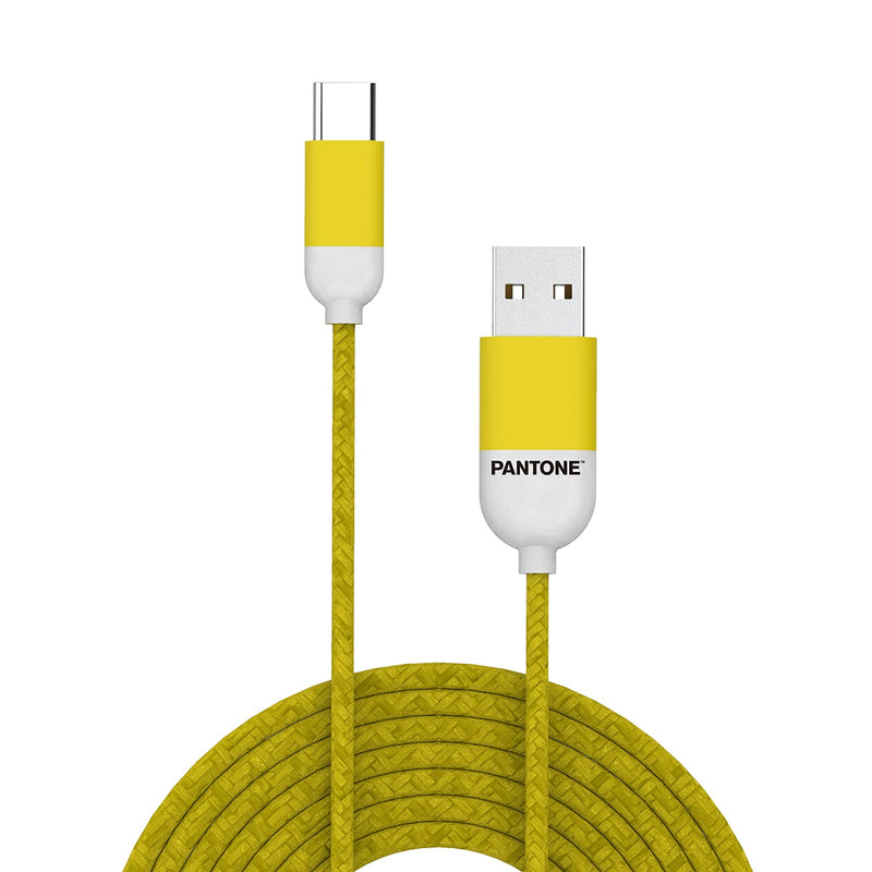 Celly PTTC0015Y Pantone Type-C Cable, 2.4A Output, 1m Length