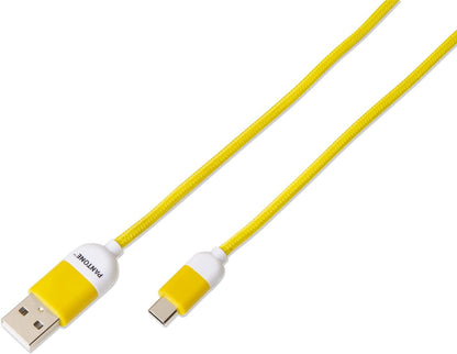 Celly PTTC0015Y Pantone Type-C Cable, 2.4A Output, 1m Length