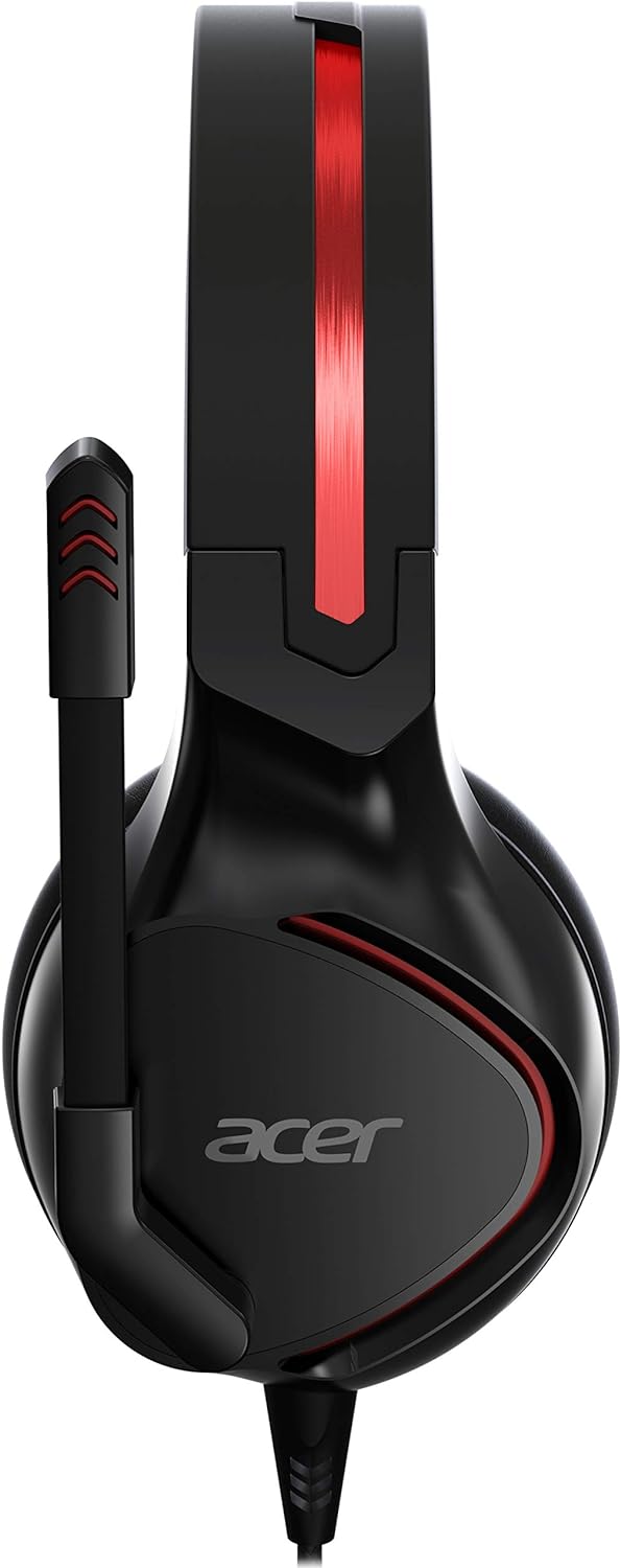 Acer Nitro Gaming Headset (Adjustable Headband, Omnidirectional Microphone, 100 dB Sensitivity) Black/Red nitro headset