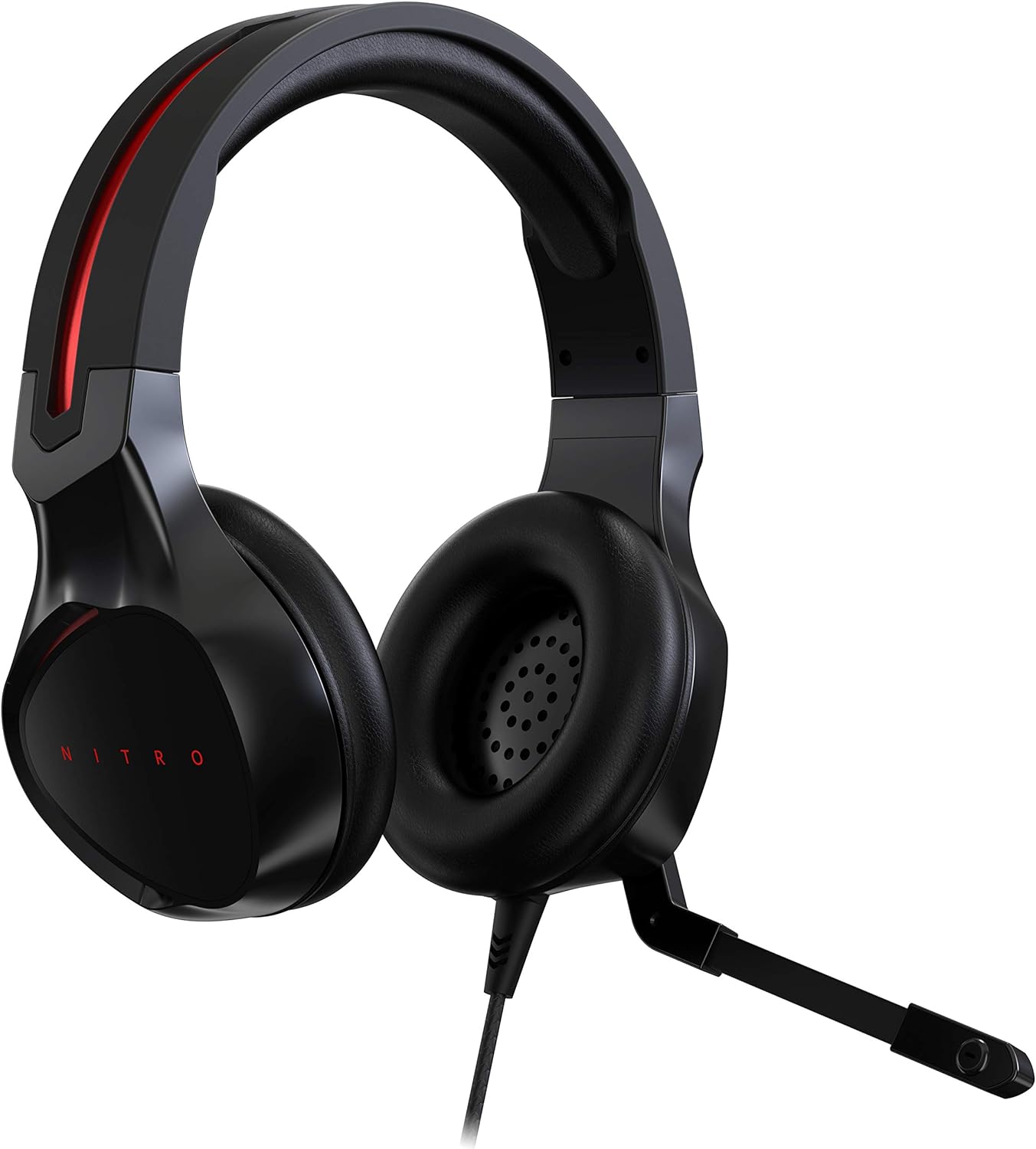 Acer Nitro Gaming Headset (Adjustable Headband, Omnidirectional Microphone, 100 dB Sensitivity) Black/Red nitro headset