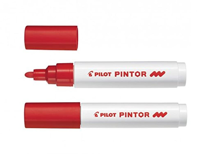 Pilot Pintor Medium Line Bullet Paint Marker 4.5mm Tip- Red (Pack of 6)