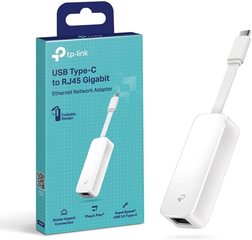 TP-Link UE300C USB-C to Ethernet Adapter, Gigabit Port 10/100/1000Mpbs, USB 3.0, Plug & Play, Ultra Compact, Compatible with Windows, MacOS, Linux, Chrome OS