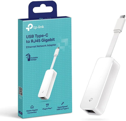 TP-Link UE300C USB-C to Ethernet Adapter, Gigabit Port 10/100/1000Mpbs, USB 3.0, Plug & Play, Ultra Compact, Compatible with Windows, MacOS, Linux, Chrome OS
