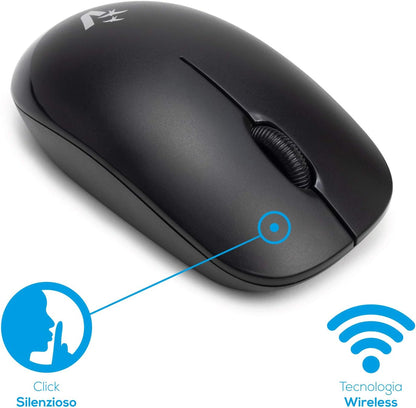 Mouse Wireless 1600Dpi Nero