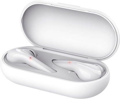 Trust Mobile Nika Touch Bluetooth Wireless Earphones, In Ear Headphones, On-trend Design, Up to 16 Hours Playtime, Built-in Microphone, TWS , Earbuds for Android, Chrome OS, iOS, Windows, White