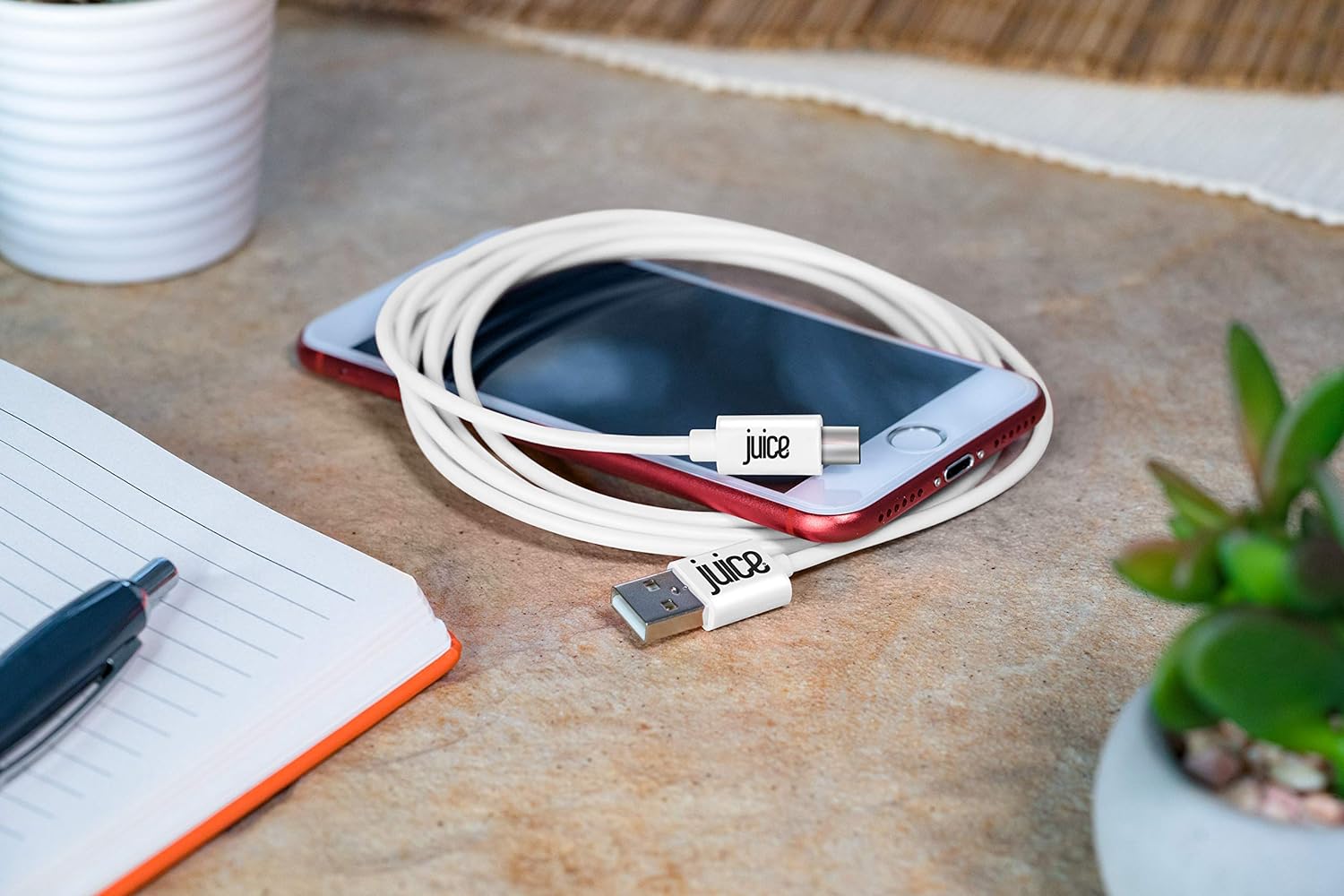 Juice USB Type C 3m Charger and Sync Cable for Samsung Galaxy S20, S10, S9, S8, S20 Plus, Huawei P30, P20, Sony, Apple Ipad 2020, Pro 2020, Air 2020