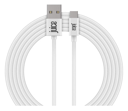 Juice USB Type C 3m Charger and Sync Cable for Samsung Galaxy S20, S10, S9, S8, S20 Plus, Huawei P30, P20, Sony, Apple Ipad 2020, Pro 2020, Air 2020