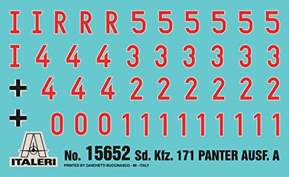 Italeri 510015752 1: 56, 28 mm German SdKfz. 171 Panther Ausf. A Vehicle