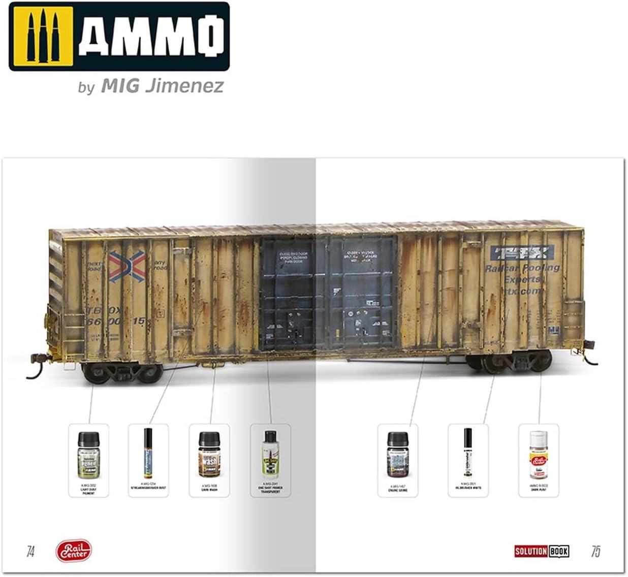 Mig Jimenez Ammo Solution BOOK HTW #02 AMERICAN TRAINS ENG.