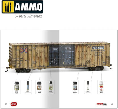 Mig Jimenez Ammo Solution BOOK HTW #02 AMERICAN TRAINS ENG.