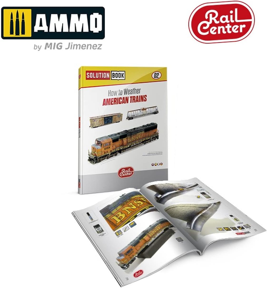 Mig Jimenez Ammo Solution BOOK HTW #02 AMERICAN TRAINS ENG.