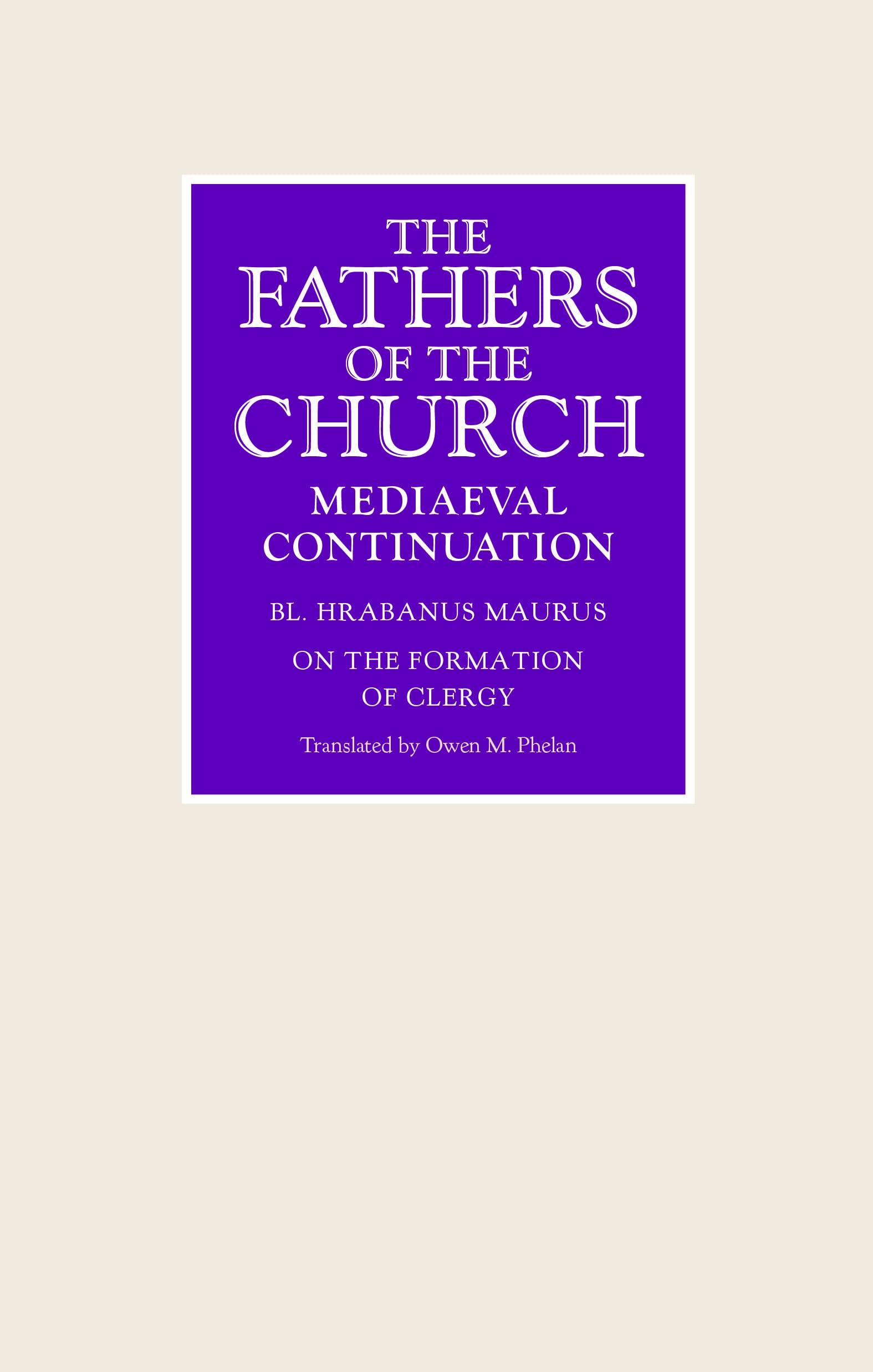 On the Formation of the Clergy