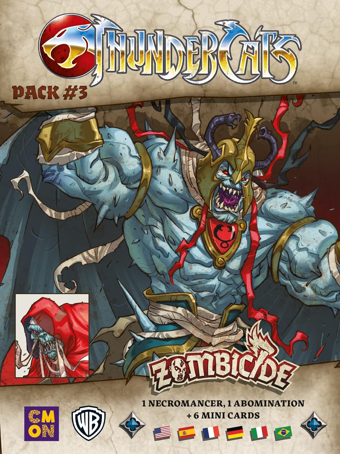 CMON - Edge Entertainment GUFPR08 Zombicide: Thundercats Pack 3 Multilanguage Miniatures Set, Includes Spanish