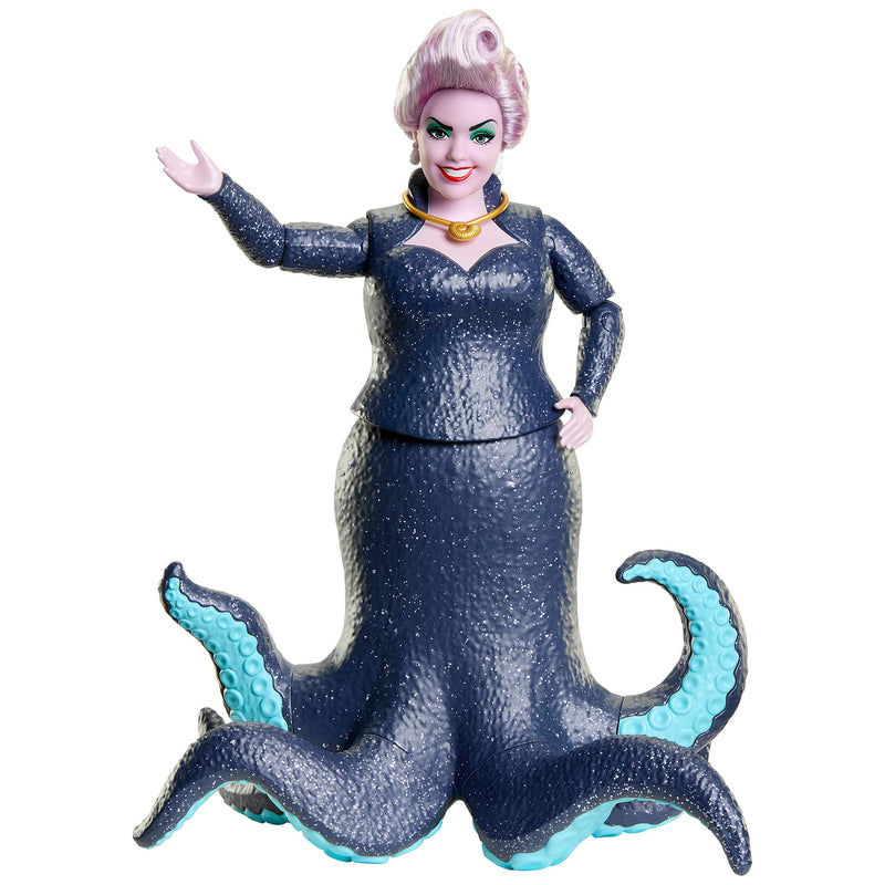 Mattel Disney La Sirenita Muñeca Úrsula villana con tentáculos de purpurina articulados, juguete +3 años (HLX12
