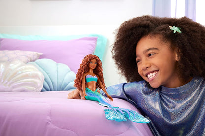 Disney The Little Mermaid Ariel Doll, Mermaid Fashion Doll with Signature Outfit, HLX08 & The Little Mermaid Ariel Fashion Doll on Land in Signature Blue Dress, HLX09
