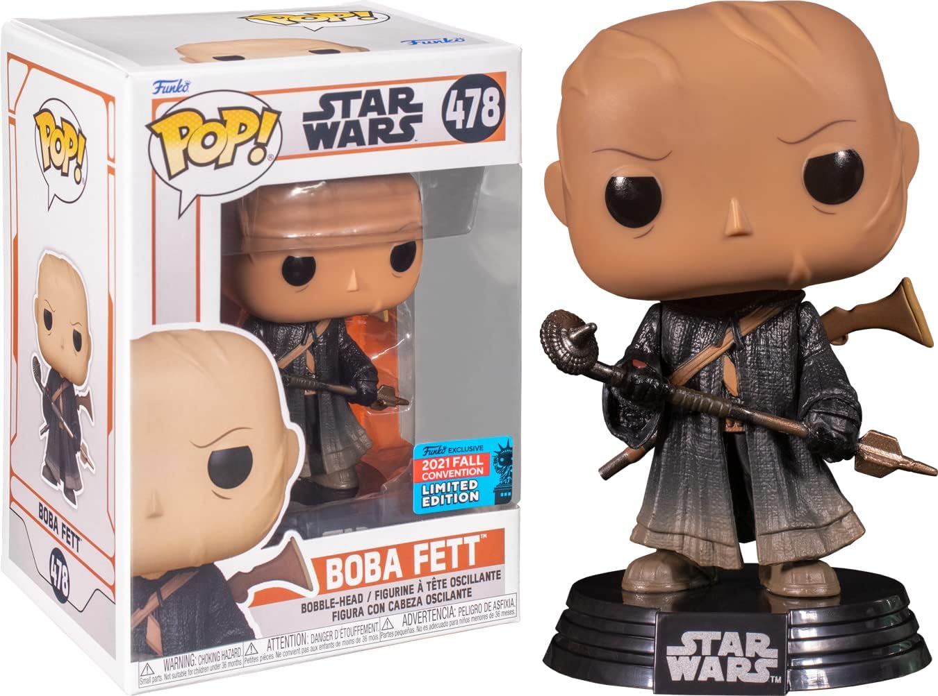 Funko Pop! Star Wars: Mandalorian - Boba Fett on Tattooine - (no Armor or Helmet) - Collectable Vinyl Figure - Gift Idea - Official Merchandise - Toys for Kids & Adults - Movies Fans