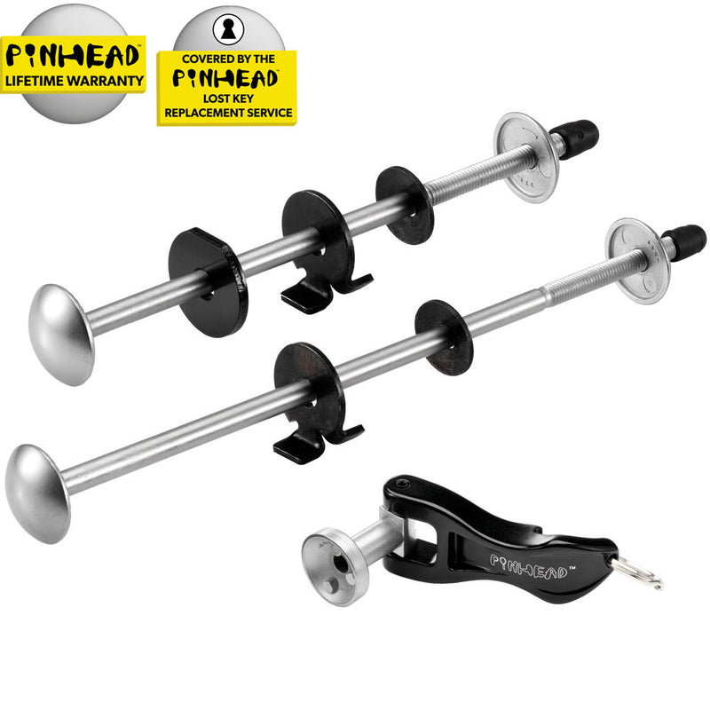 Pinhead 110 Quick Release 2-Pack Shackle Lock, Black