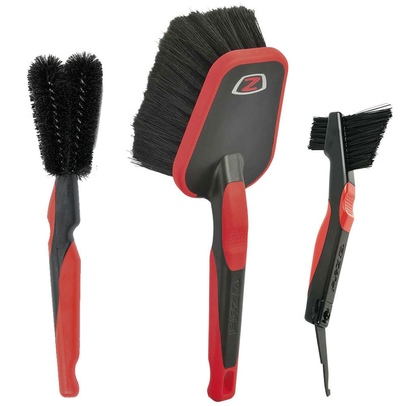 ZEFAL ZB Set Brosses de Nettoyage pour vélo Cyclisme Mixte Adulte, Noir/Rouge, Taille
