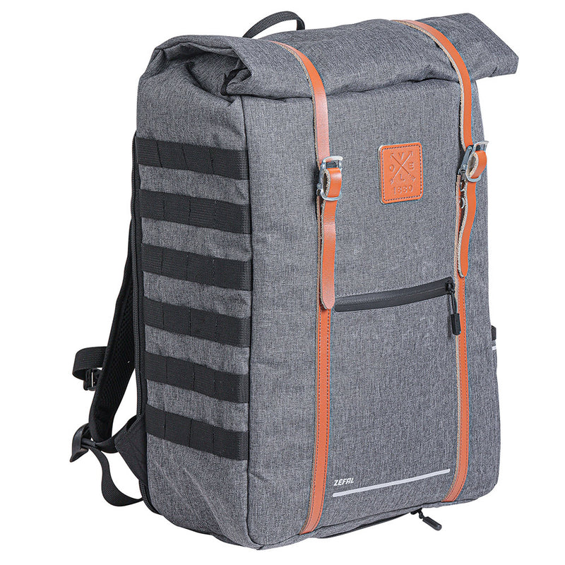 Zefal Urban Backpack - Urban Cycling Backpack - Waterproof 15-inch Laptop Bike Luggage Bag, Grey, 27L