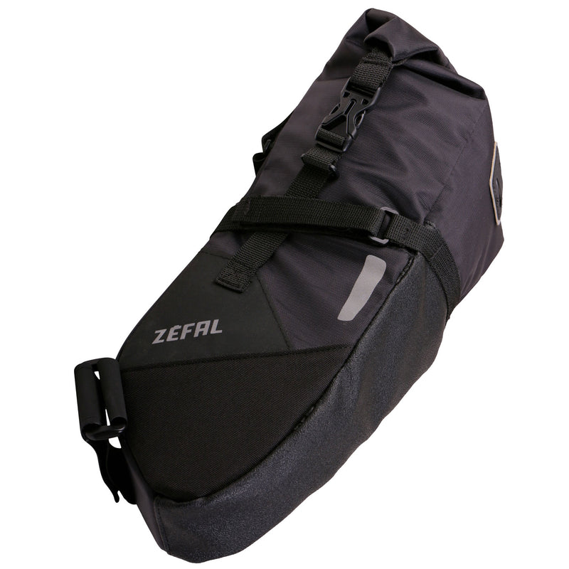 Zéfal Z Adventure R5 Bikepacking & Commuting Sac de Vélo Universel & Etanche-Grand Volume Capacité 5L-Durable et Résistante-400 g Sacoche de Selle, Noir, 5 litres