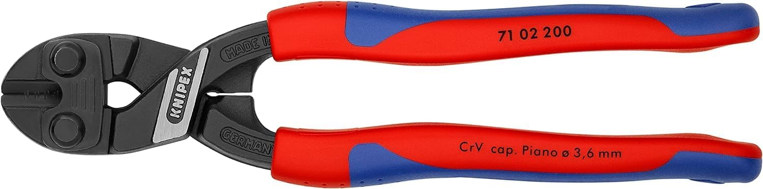 Knipex CoBolt® Compact Bolt Cutter black atramentized, with slim multi-component grips 200 mm 71 02 200