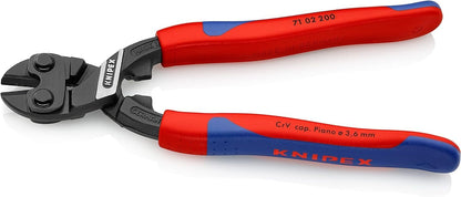 Knipex CoBolt® Compact Bolt Cutter black atramentized, with slim multi-component grips 200 mm 71 02 200
