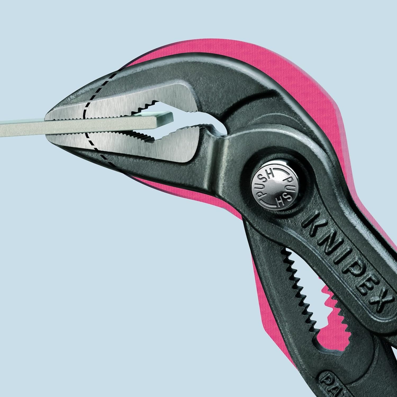 Knipex Cobra® ES Water Pump Pliers extra-slim grey atramentized, with non-slip plastic coating 250 mm 87 51 250