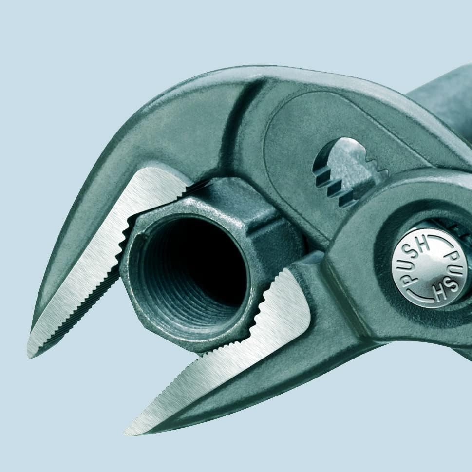 Knipex Cobra® ES Water Pump Pliers extra-slim grey atramentized, with non-slip plastic coating 250 mm 87 51 250