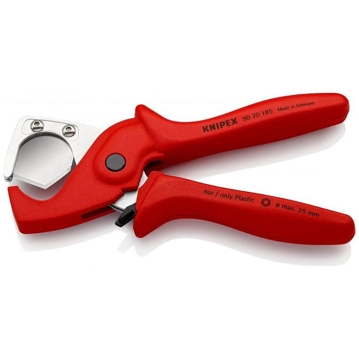 KNIPEX PlastiCut Cutter for flexible hoses and plastic conduit pipes glass fibre reinforced plastic handles 25 mm 90 20 185