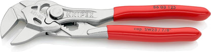 Knipex Mini pliers wrench pliers and a wrench in a single tool chrome-plated, plastic coated 125 mm 86 03 125