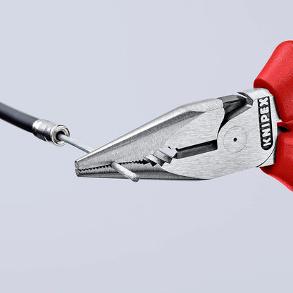 Knipex Needle-Nose Combination Pliers black atramentized, with multi-component grips 145 mm 08 22 145