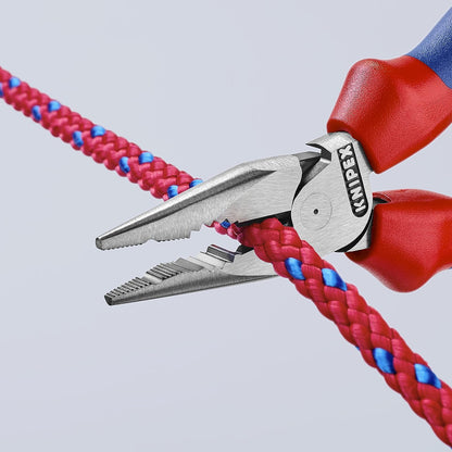 Knipex Needle-Nose Combination Pliers black atramentized, with multi-component grips 145 mm 08 22 145