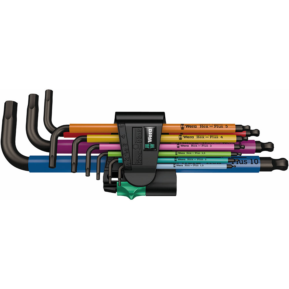 Wera 950 SPKL/9 SM N SB Multicolour BlackLaser L-key set, 9pc, Metric, 1.5-10mm, 05073593001