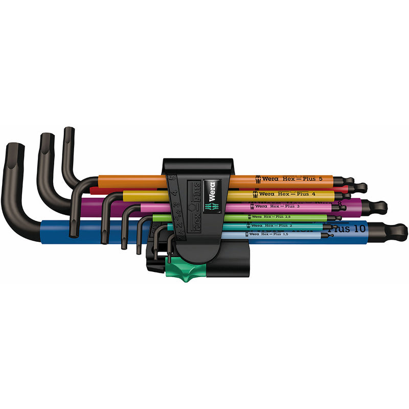 Wera 950 SPKL/9 SM N SB Multicolour BlackLaser L-key set, 9pc, Metric, 1.5-10mm, 05073593001
